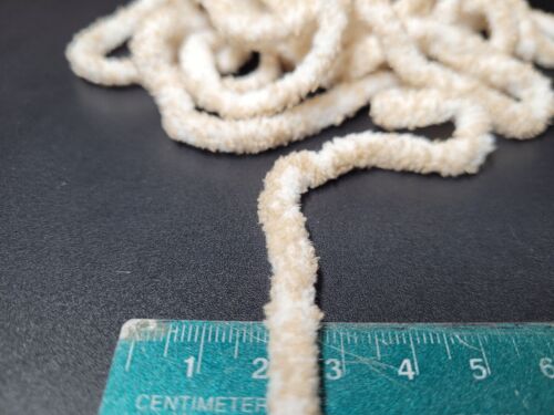 GESPRENKELTER MOP CHENILLE - cremefarben/braun - 5 mm - 3 Yards - Fliegenbindematerialien - NEU! - Bild 2 von 5