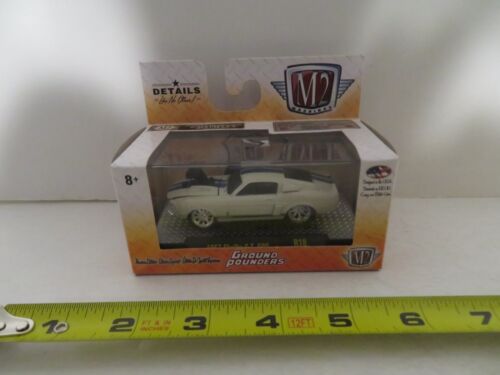 M2 Machines Ground Pounders R18 1967 Shelby GT 500 White w/Blue 1:64 2018 MISB