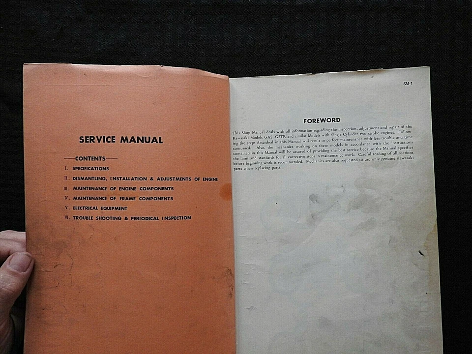 川崎 M50 G4TR G1L G1M GA2 G3TR C1D C2SS B1L F2 F3 F4 F21M 摩托车手册 — 第 3/4 张图片