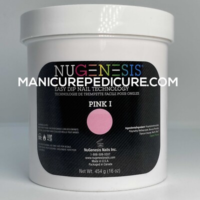 NUGENESIS Dipping System DIP Powder  - Pink I - 16 oz Jar 2--2%*3--4%**4--6%