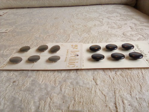 Lot Vtg Mid Century Lt & Dark Gray Buttons Lansing Le Chic Majesty Shank & Flat - Picture 9 of 9