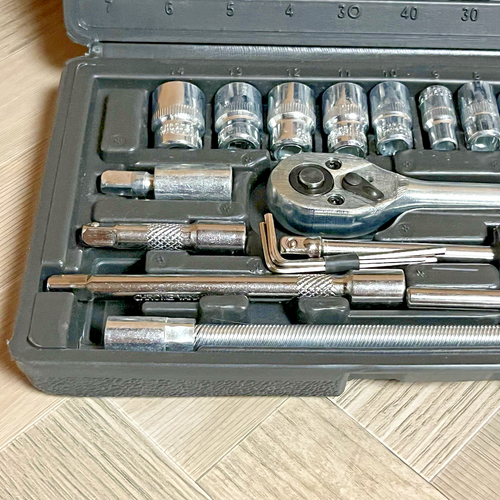 Kit de herramientas 46 piezas - Juego de reparación de automóviles y hogares - Incluye llave dinamométrica y trinquete - Imagen 7 de 18