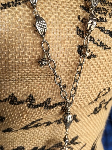 Collana CA Studio perle in argento sterling con cuore in argento fine 32" - Foto 6 di 12