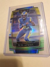 2021 PANINI SELECT CONCOURSE GREEN & YELLOW DIE CUT RC #61 TUTU ATWELL RAMS