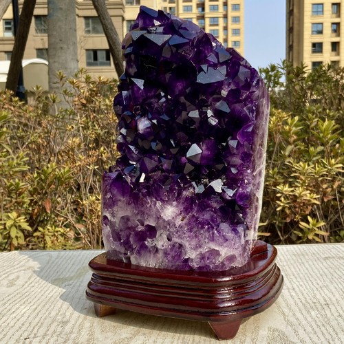 14.63LB Natural top-grade black amethyst block displays mineral specimens+bade - 第 1/16 張圖片