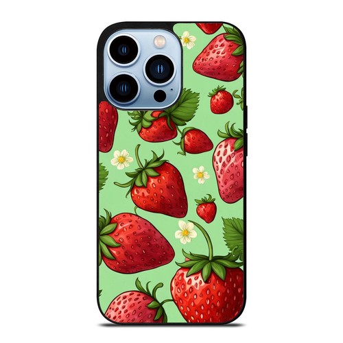 For iPhone 5 6 7 8 X 11 12 13 14 15 16 Anti scratch Case Daisy Floral Strawberry - Picture 3 of 25