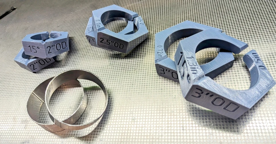 Шаблоны для резки пирога выхлопной трубы 3 дюйма 9°15° комплект коллектор изготовление сварка турбодвигателя - Изображение 4 из 4