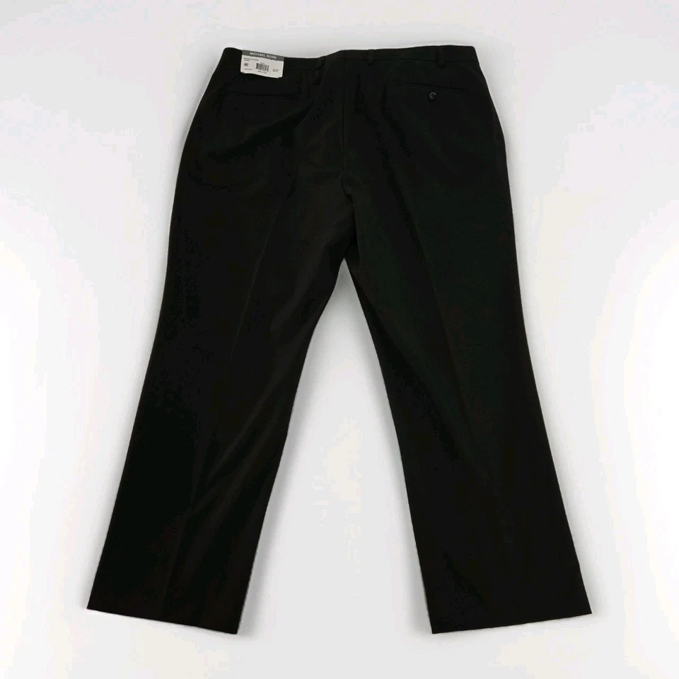 Pantalones de vestir clásicos Michael Kors para hombre Marvin pantalones negros 40x32 (medida 40x27) Foto 2 de 4