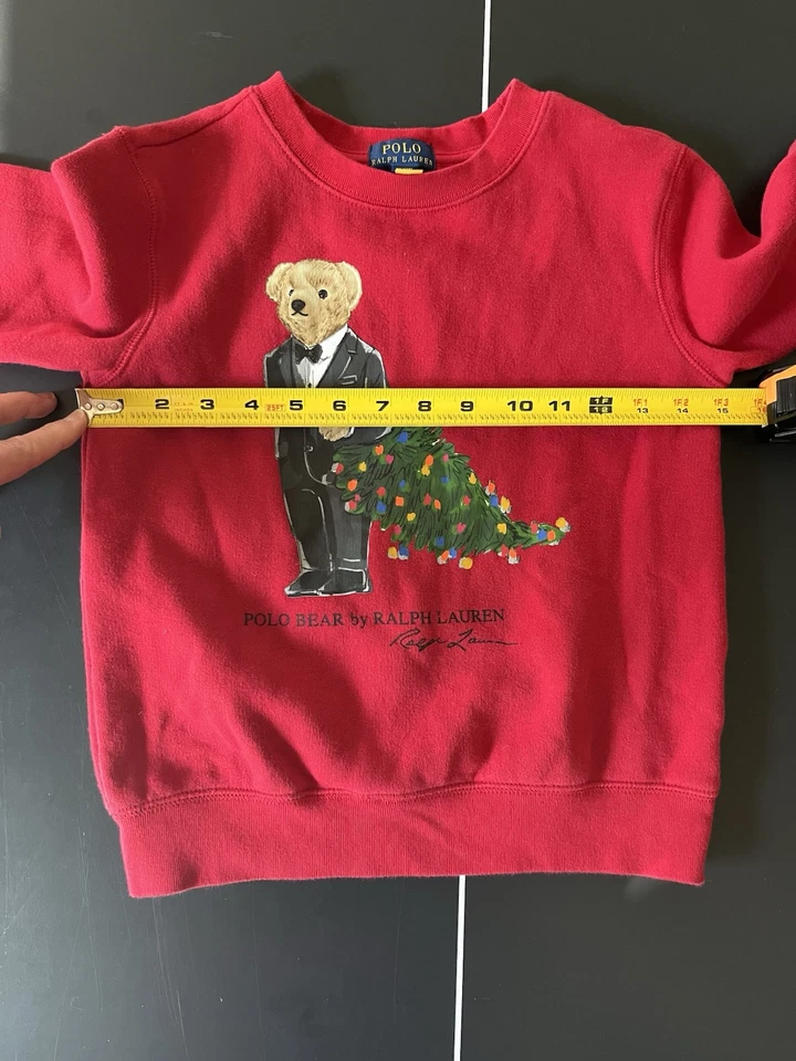 Polo Ralph Lauren Niños Polo Oso Navidad Temática Sudadera - Talla 6 - Precio de venta sugerido por el fabricante $100 Foto 3 de 4