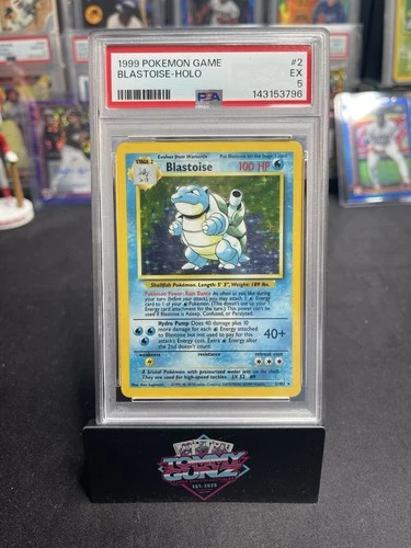 1999 Pokemon Base Set Blastoise Holo PSA 5 EX Unlimited 2/102