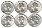 Washington Quarters 1942 P-D-S 1943 P-D-S * Lot of 6 * Hi-Grade Free US Shipping