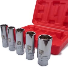 5pcs Magnetic Spark Plug Socket Set 916-inch 58-inch And 1316-inch Sockets