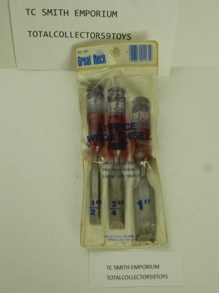Набор деревянных долот Great Neck No 903 - 1/2", 3/4", и 1" - Изображение 2 из 4