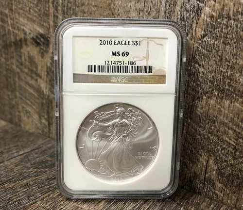 2010 American Silver Eagle $1 1 Oz Fine Silver Coin NGC MS69 Fast Ship!