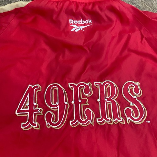 Reebok Pro Line San Francisco 49ERS Hooded Windbreaker Jacket Vintage Retro XL - Picture 8 of 9