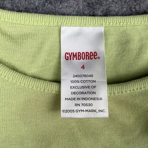 Gymboree Girls Petite Fleur Long Sleeve Shirt Green Vtg Size 4 Cotton - Picture 6 of 8