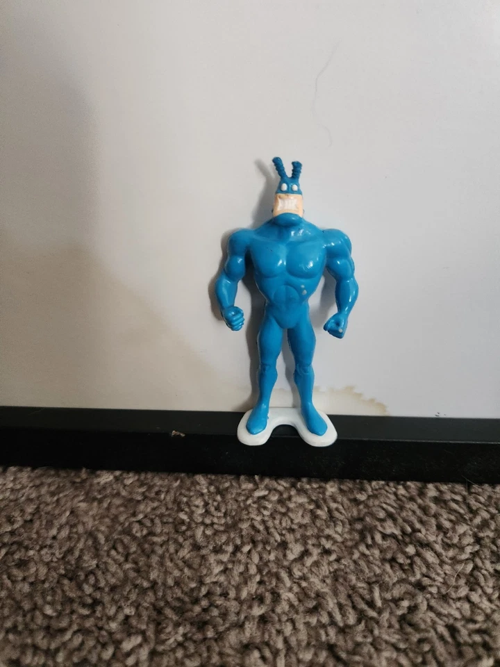 复古 The Tick 1994 万代收藏品 3 英寸 1/2 英寸 PVC 公仔玩具蛋糕装饰 — 第 3/4 张图片