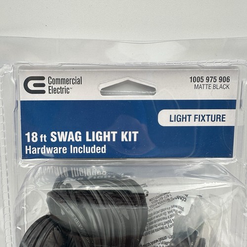 Commercial Electric Swag Light Kit Matte Black 18' 1005975906 - Picture 2 of 4