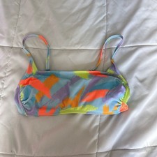 Wild Fable Bralette Bikini Top Swimsuit Womens Small Removable Pads Multicolor