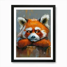 Red Panda Art Print Framed Wall Art Poster Canvas Print Picture