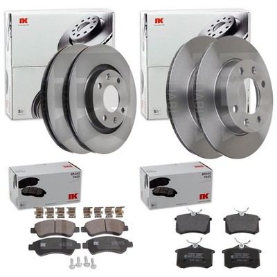 NK BREMSSCHEIBEN + BELÄGE VORNE + HINTEN passend für PEUGEOT 307 3A/C