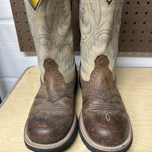Ariat Fatbaby hellbraune Leder Cowgirl Westernstiefel 10005904 Damen 7,5 B - Bild 3 von 9