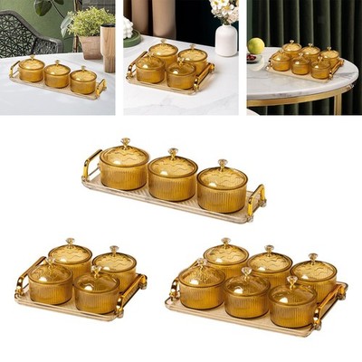 Obst-Dessert-Snacks, Servierteller, Schalen mit Deckel für die