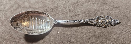Cucchiaio ricordo argento sterling missione San Gabriel - Foto 1 di 2