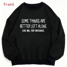 Premium Heavyweight Long Sleeve Sweatshirt with Witty Introverted Humor Print