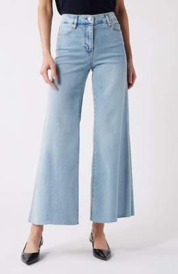 Frame Le Palazzo Crop Wide Leg Jeans Tribute Raw After