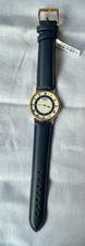Vintage SEIKO Quartz Watch 5Y30-9000 Working New Battery & Blue Leather Strap