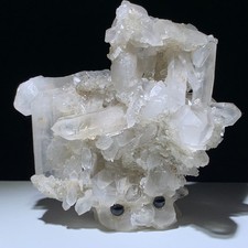 396g Rare crystal cluster mineral specimen, hand-carved skull