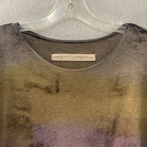 Camiseta Raquel Allegra Mujer L 3 Boho Artística Tie Dye Melange Manga Corta Borde Crudo - Imagen 3 de 12