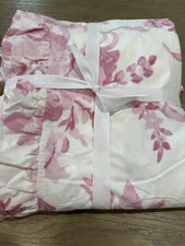 Pottery Barn Teen LoveShackFancy Garden Damask Pink Duvet Cover queen Ruffle edg