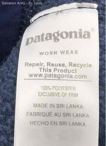 Patagonia Women Blue Sleeveless Mock Neck Front Pockets Full-Zip Vest Size Small - Picture 6 of 6