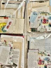 Vintage Ephemera Lot 1+LB Junk Journal Letters Photos Postcards Antique Paper WA