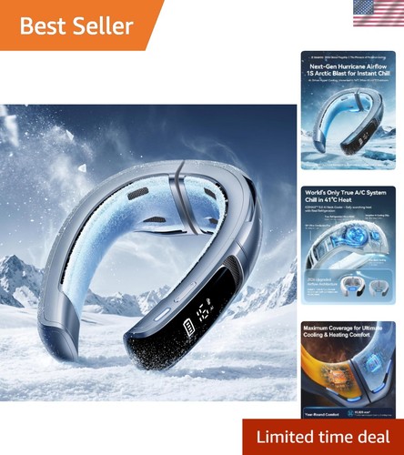 AICE LITE MAX AI Neck Cooler - 720° Blast, 30 Hour Battery, Stylish Glacier Blue