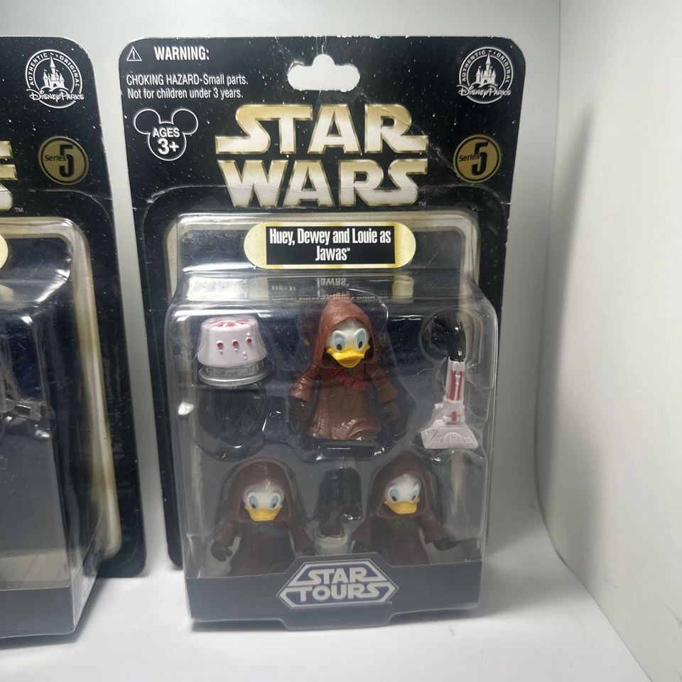 LOTE DE 2 Disney Star Tours Pateta como Cad Bane + Huey, Dewey e Louie As Jawas - Imagem 2 de 4