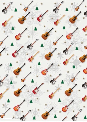 christmas wrapping guitar