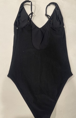 NEW BEACH RIOT 'Reese' Ribbed 1-Piece Swimsuit Size S Black $148 - Picture 6 of 8