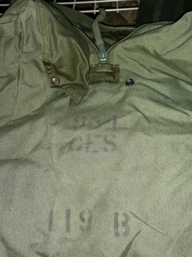 A-3 Pilot Flyer's Kit Bag Green Nylon Used - Picture 9 of 10