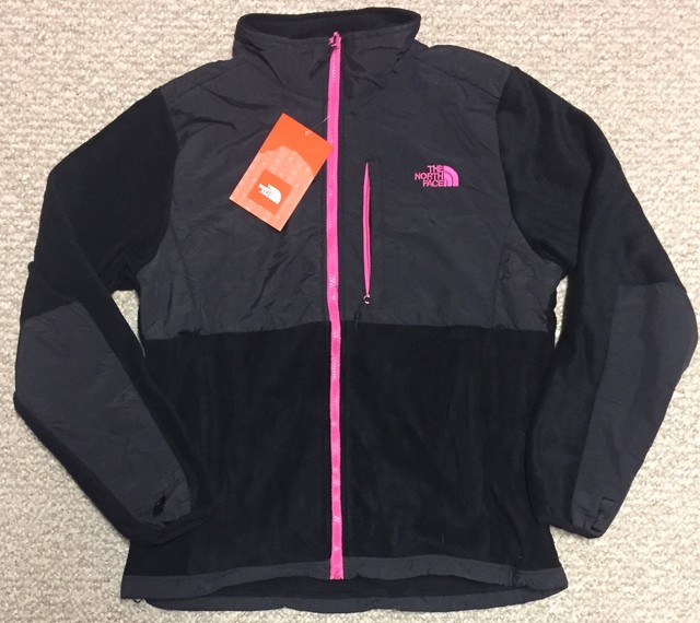 pink north face fleece jacket