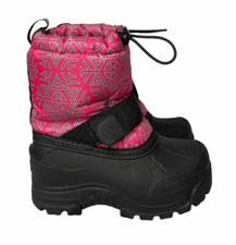 Girls Northside Winter Boots Adjustable Strap Thinsulate Insulated Pink Black 8