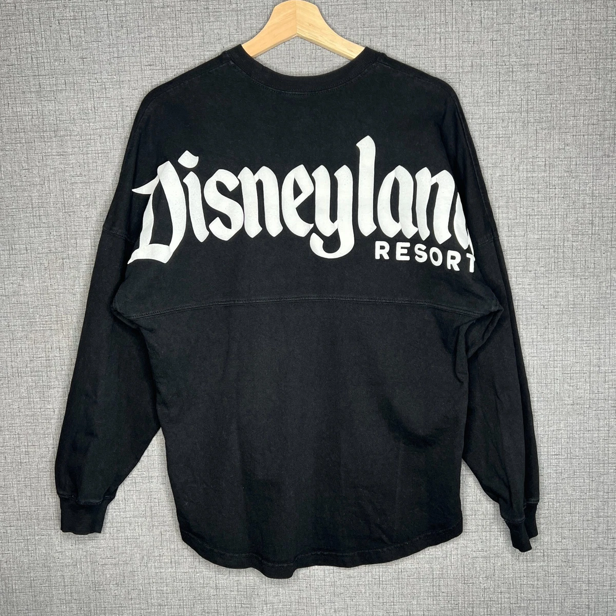 Disneyland Resort Spirit Jersey Adult XS Long Sleeve Shirt Black White