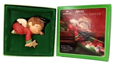Vintage Christmas Stocking Hanger With Original Box Angel Hallmark 1984
