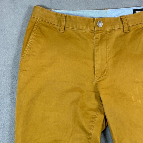 Bonobos Pants Mens Size 32x32 Slim Fit Brown Chino Stretch Material Flat Front - Picture 4 of 15