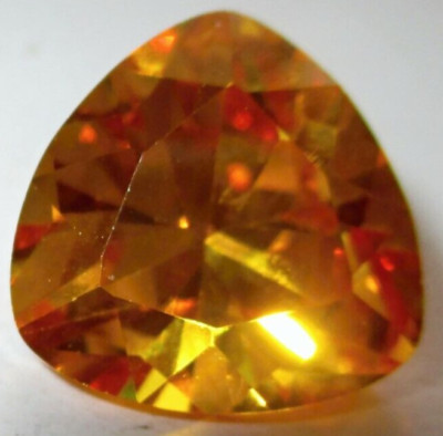 1 Cubic Zirkonia 15x15x15 mm, Trillion, Gold, Facetten-, synthetischer Edelstein