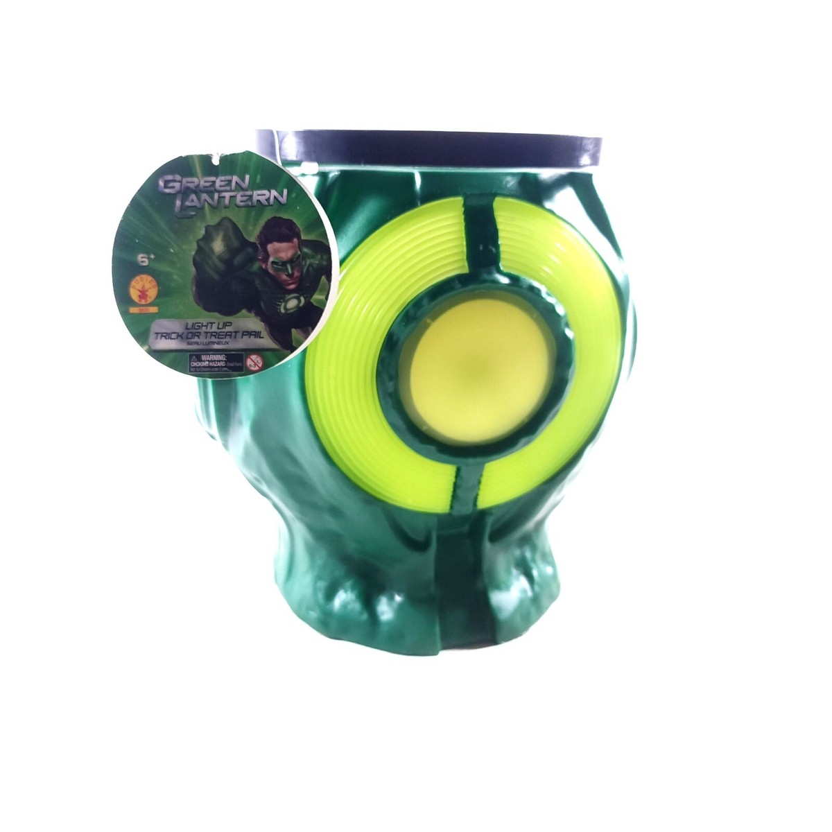 Green Lantern Rubies Light Up Halloween Trick or Treat Pail Bucket