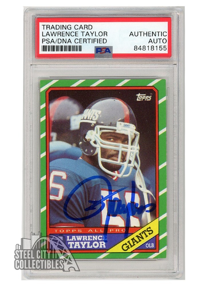 Lawrence Taylor 1986 Topps Autograph Card #151 PSA/DNA