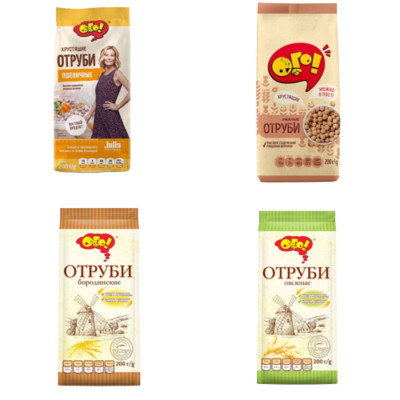 Roggenkleie-Erzeugnis Borodinskije Haferkleie Roggenkleie Weizenkleie Отруби 